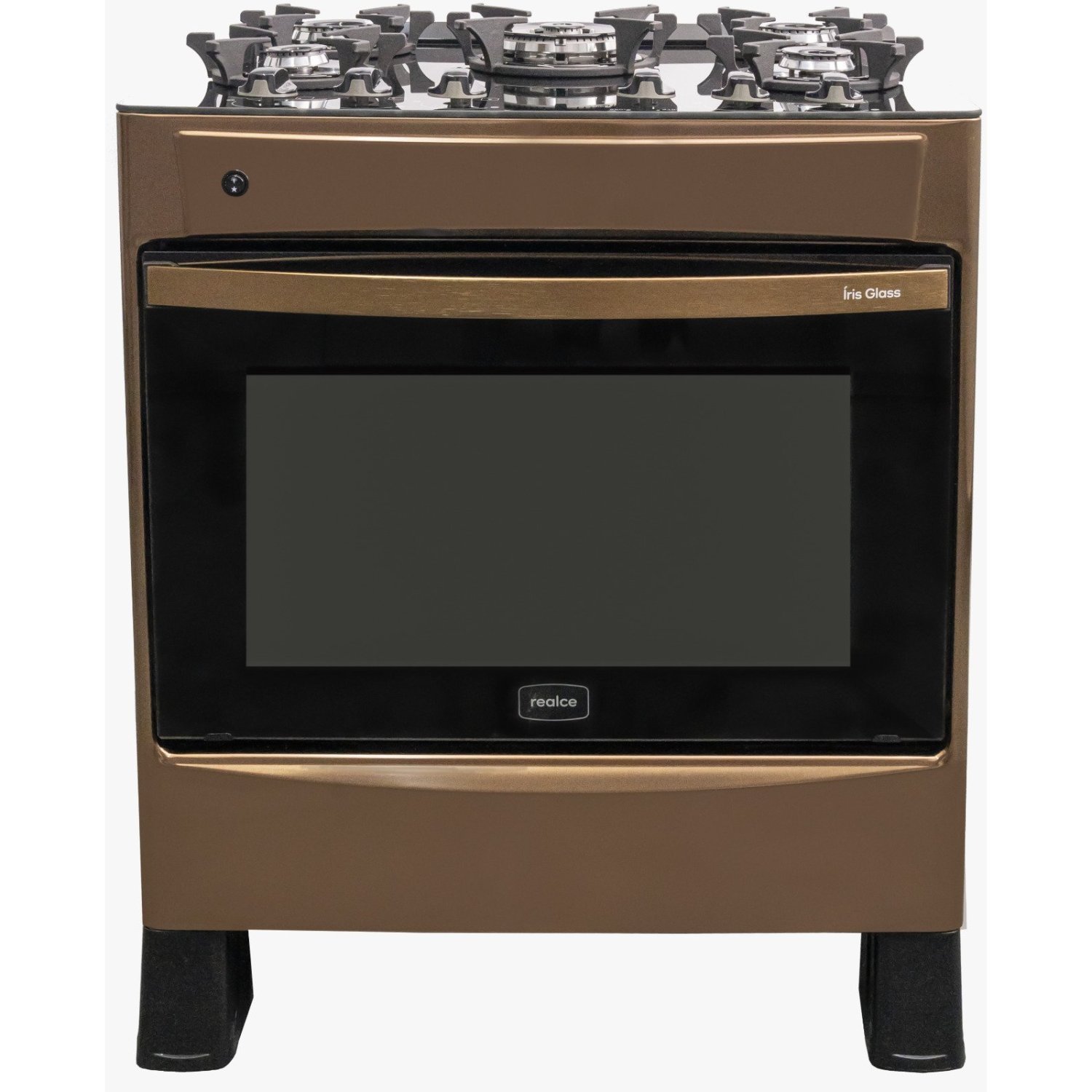 Fogão Iris Glass 5 Bocas Bivolt Realce Dourado