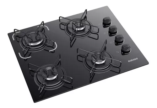 Cooktop 4 Bocas Itatiaia Essencial Preto Bivolt