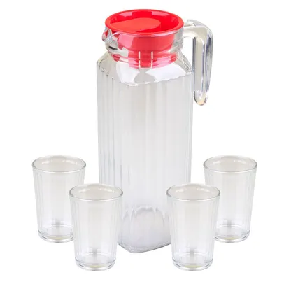 Conjunto Jarra de Vidro com 4 Copos Fresh Cazza