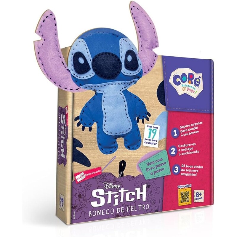 Boneco de Feltro Coleção Fazendo Arte - Stitch