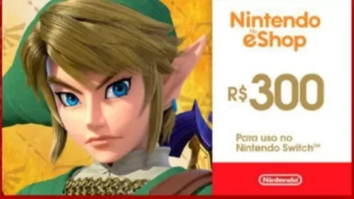 Giftcard Nintendo de R$300 por R$255