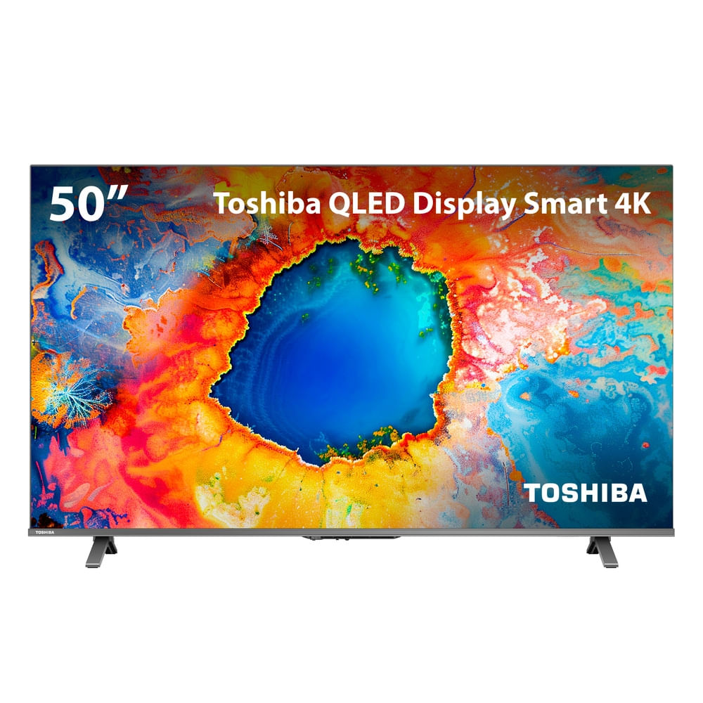 [Multicoin R$1379] Smart TV QLED 50" 4K Toshiba 50C450NS Google TV 3 HDMI 2 USB Wi-Fi - TB034M