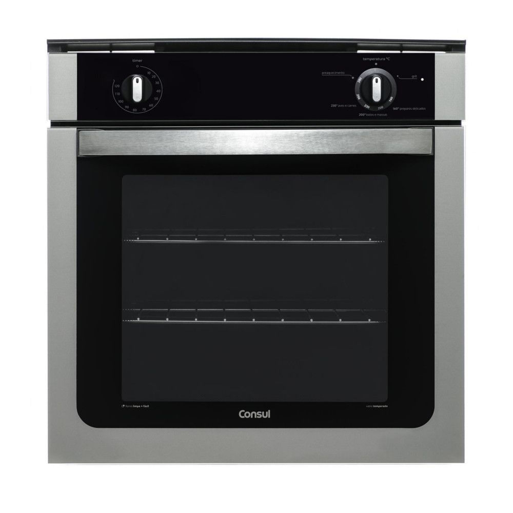 Forno de Embutir a Gás Consul Inox Prata 78 Litros - COA84BR