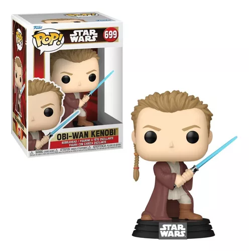 Funko Pop! Boneco Obi-Wan Kenobi Padawan Filmes De Star Wars: A Ameaça Fantasma 699