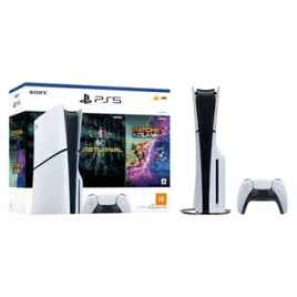 Console Playstation 5 Slim + 2 Jogos 1TB 1 Controle Sem Fio 1000038914 - Branco/Preto - Bivolt