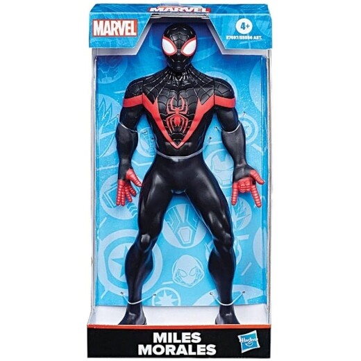 Marvel Boneco Miles Morales Olympus Preto e vermelho