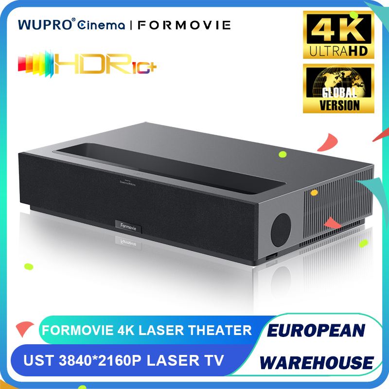 Formovie projetor laser 4K ultra curto, 1800 ISO lumens