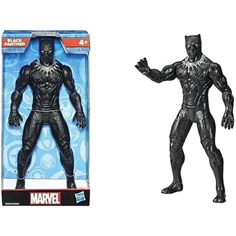 Marvel Boneco Pantera Negra Olympus Preto e Prata