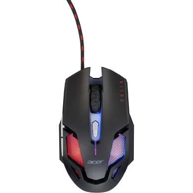 ACER Mouse Gamer Óptico Nitro NMW200 Sensor 6D de alta precisão Retroiluminado em 7 cores Design Simétrico e ergonôm