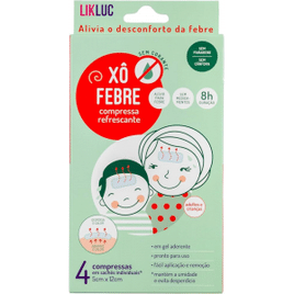 Likluc Xô Febre - Compressas Refrescantes para Alivio da Febre Azul Oceano