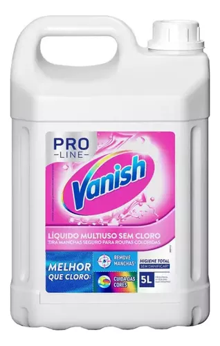 Tira Manchas Líquido Multiuso Para Roupas Brancas E Coloridas Pro Line Multiuso 5L Vanish