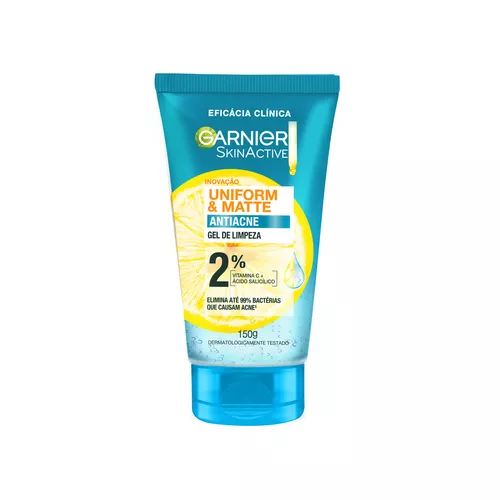 Gel de Limpeza Garnier SkinActive Uniform & Matte Antiacne - 150g