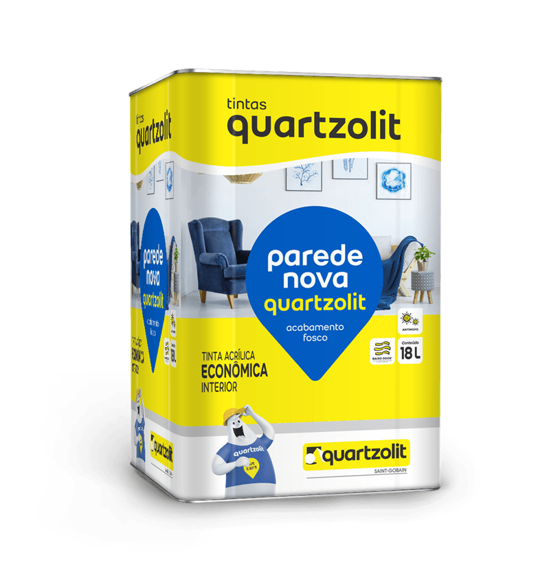 Tinta Quartzolit Acrílica Nova Eco para Parede Branco Neve 18 Litros