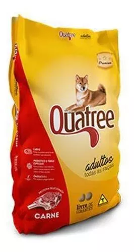 Ração Quatree cães adultos todas as raças sabor carne 15kg