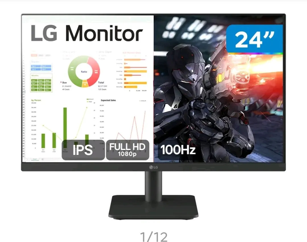 🏆 Outro monitor barato de marca grande!Monitor LG IPS 100Hz 24"