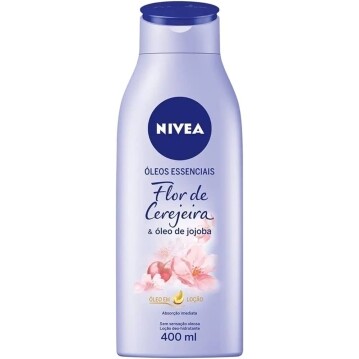 Loção Hidratante Óleos Essenciais NIVEA Flor de Cerejeira & Óleo de Jojoba 400ml