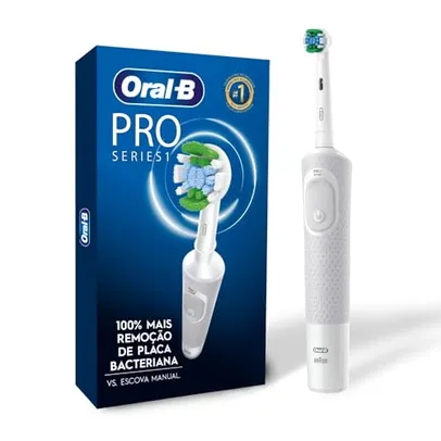 Oral-B PRO Series 1, Escova de Dentes Elétrica, Cabeça Redonda, Cabo Ergonômico, Branca, 110V