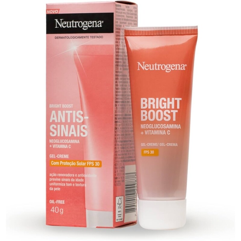 Gel Creme Facial Neutrogena Antissinais Bright Boost FPS30 - 40g