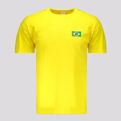 Camiseta Brasil Bandeira Amarela