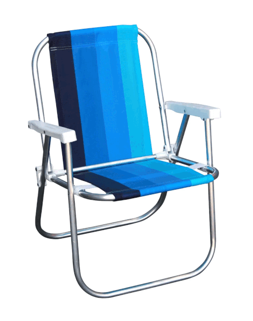 Cadeira de Praia Alta Botafogo Lar & Lazer Alumínio
