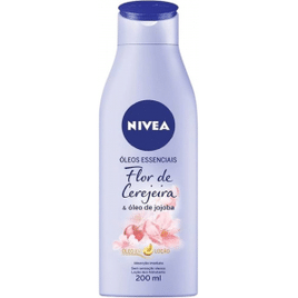 Loção Hidratante NIVEA Óleos Essenciais Flor de Cerejeira & Óleo de Jojoba 200ml