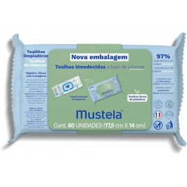 Toalhas Umedecidas À Base De Plantas Mustela - 60 Unidades