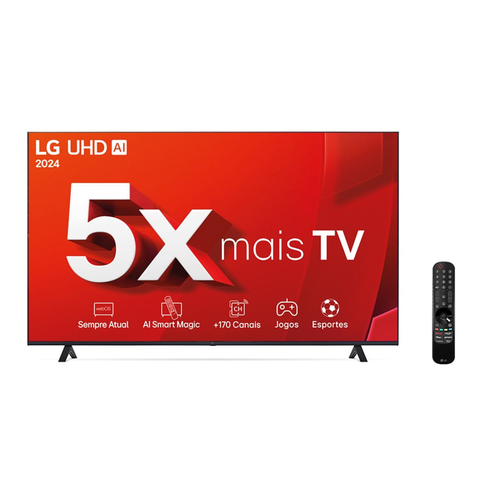 Smart TV 50" 4K LG Ultra HD com Processador a5 Ger7 AI Alexa/Chromecast integrado Otimizador de Jogos webOS - 50UT8050