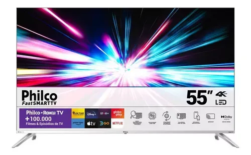 Smart Tv Philco 55' Ptv55g7pr2csb 4k Roku Tv Led Dolby Audio