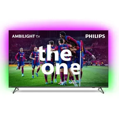 Smart TV LED 55&quot; Philips The One 55PUG8808/78 4K UHD com Wi-Fi, com 4 HDMI, 2 USB, 120Hz, Preto