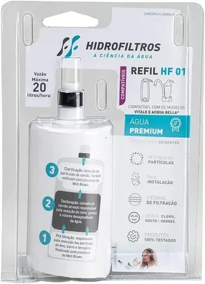 [ PRIME ] Refil Filtro Hidrofiltros Hf-01 para Purificador Lorenzetti Vitale e Acqua Bella Compatível