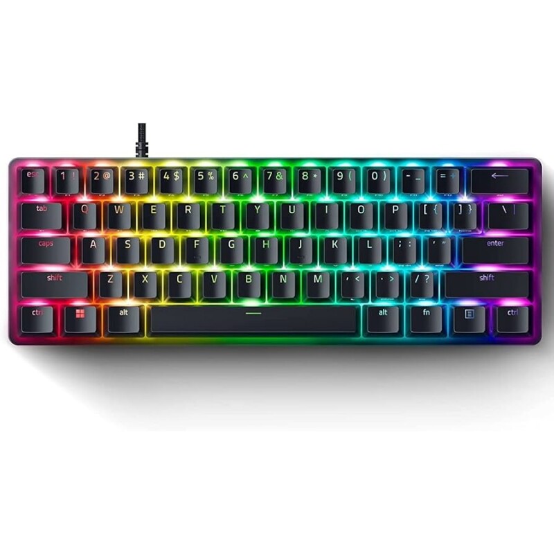 Teclado Mecânico Gamer Razer Huntsman Mini - 60% Optical Linear Red Switch Preto