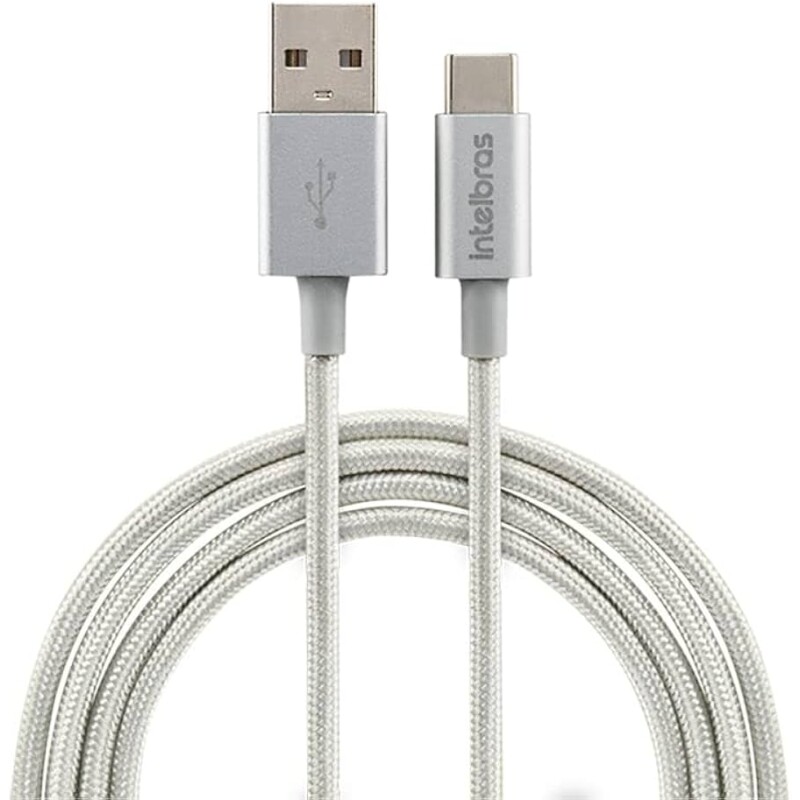 Cabo USB-C em nylon com 1,5m EUAC 15NB Intelbras