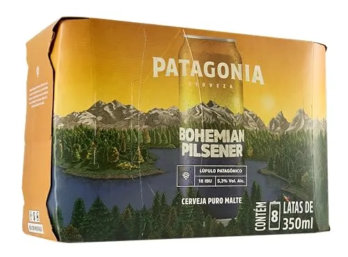 [Rec] Pack de Patagonia BOH Pilsen Nacional Lata Sleek 350ML, 8 Unidades