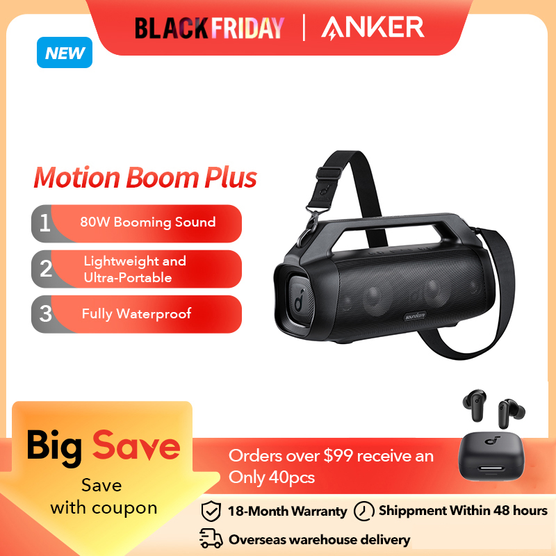 [Do Brasil] Caixa de Som Soundcore by Anker Motion Boom Plus 80W