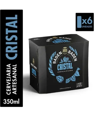 [Cliente Sam's Club] Cerveja Pilsen Cristal Baden Baden Pack 6 Latas 350ml