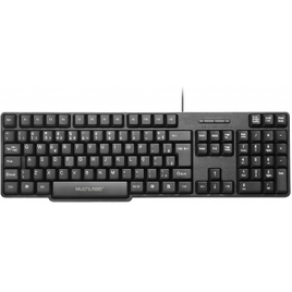 Teclado Multilaser Slim com Fio USB Teclas Silenciosas Preto - TC213