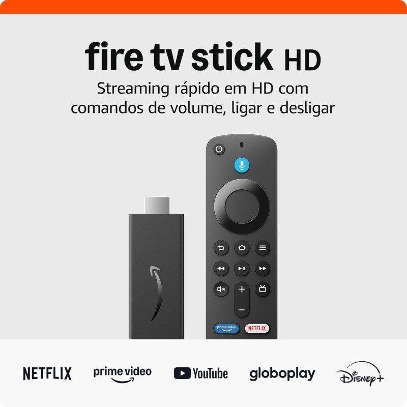 Fire TV Stick HD com Controle Remoto por Voz com Alexa (Inclui Comandos de TV)