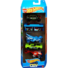 Pacote 5 Carros Sortidos Hot Wheels Mattel