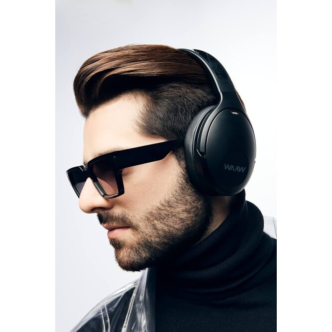 Fone de Ouvido WAAW by ALOK SENSE 300HBNC Headphone Bluetooth Com Cancelamento de Ruído Ativo Microfone e Toque intelig