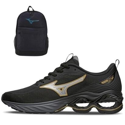 Kit 1 Tênis de Corrida Masculino Mizuno Wave Frontier 15 e 1 Mochila Mizuno Energy