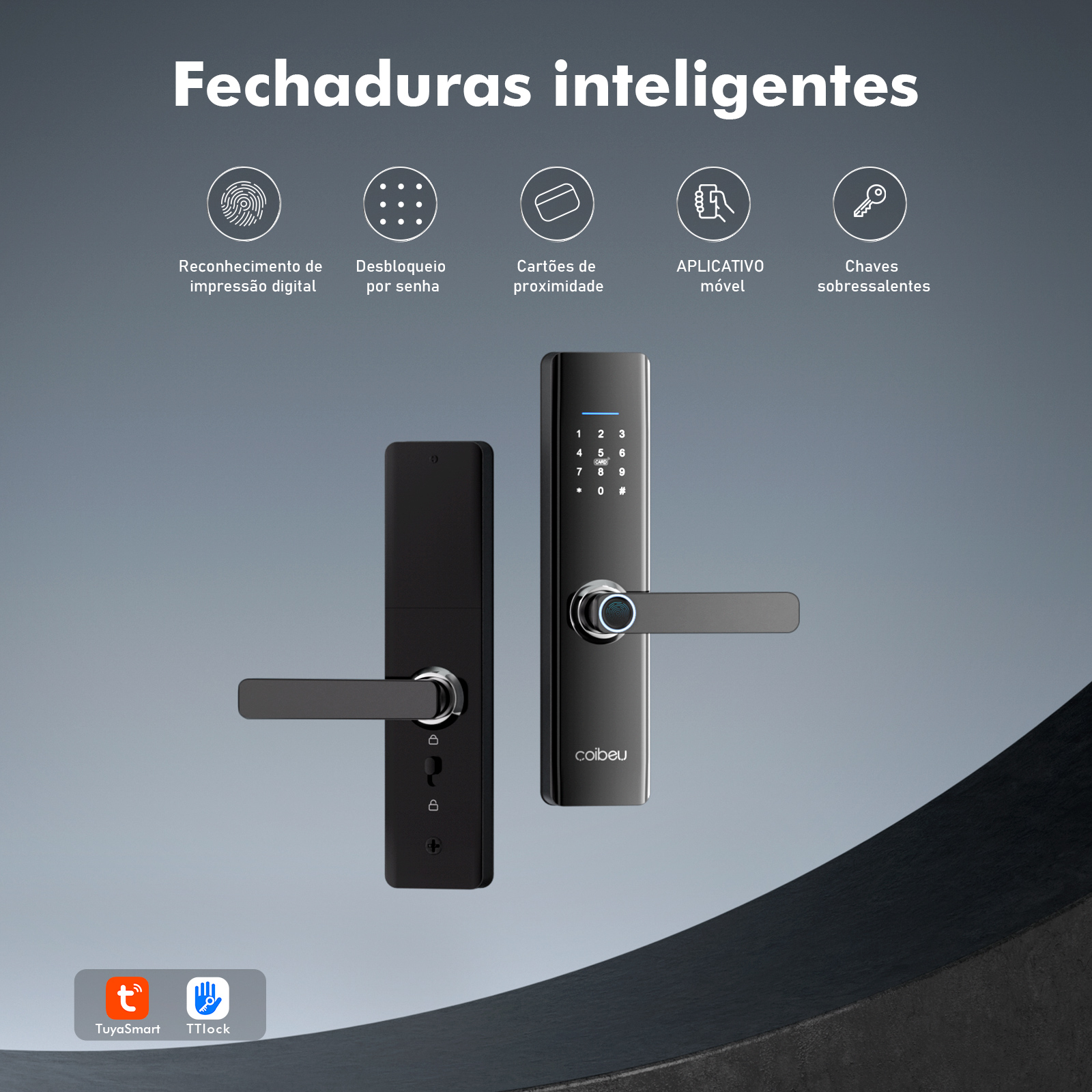 [R$240 MOEDAS/BR] Fechadura Inteligente com Impressão Digital Wifi Coibeu Tuya