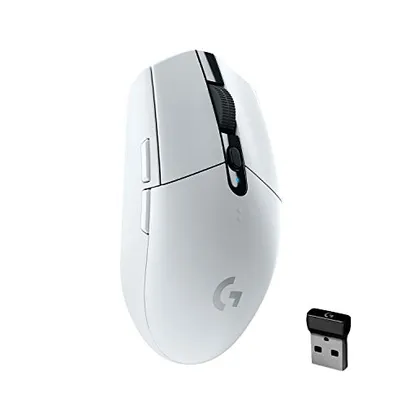 Mouse Gamer Sem Fio Logitech G305 LIGHTSPEED com 6 Botões Programáveis e Até 12.000 DPI - Branco