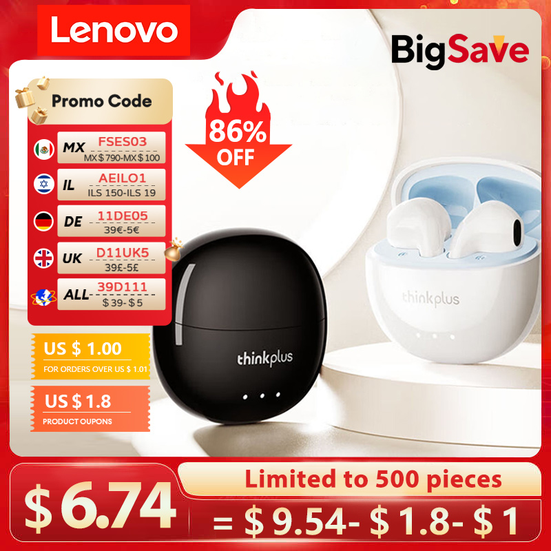 Fone de Ouvido sem Fio Lenovo Lp2 Pro