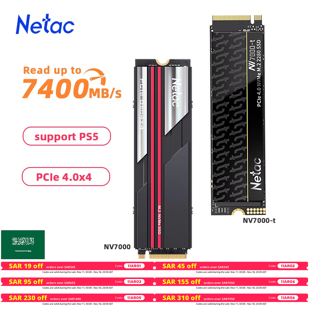 [Taxas Inclusas] SSD NVME 4.0 NETAC NV7000-T 7400mbs 1TB