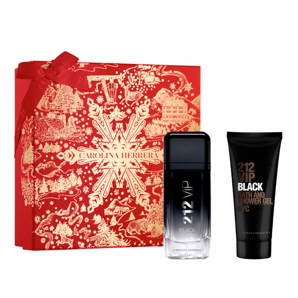 Carolina Herrera 212 VIP Black Coffret - Perfume Masculino EDP + Gel de Banho