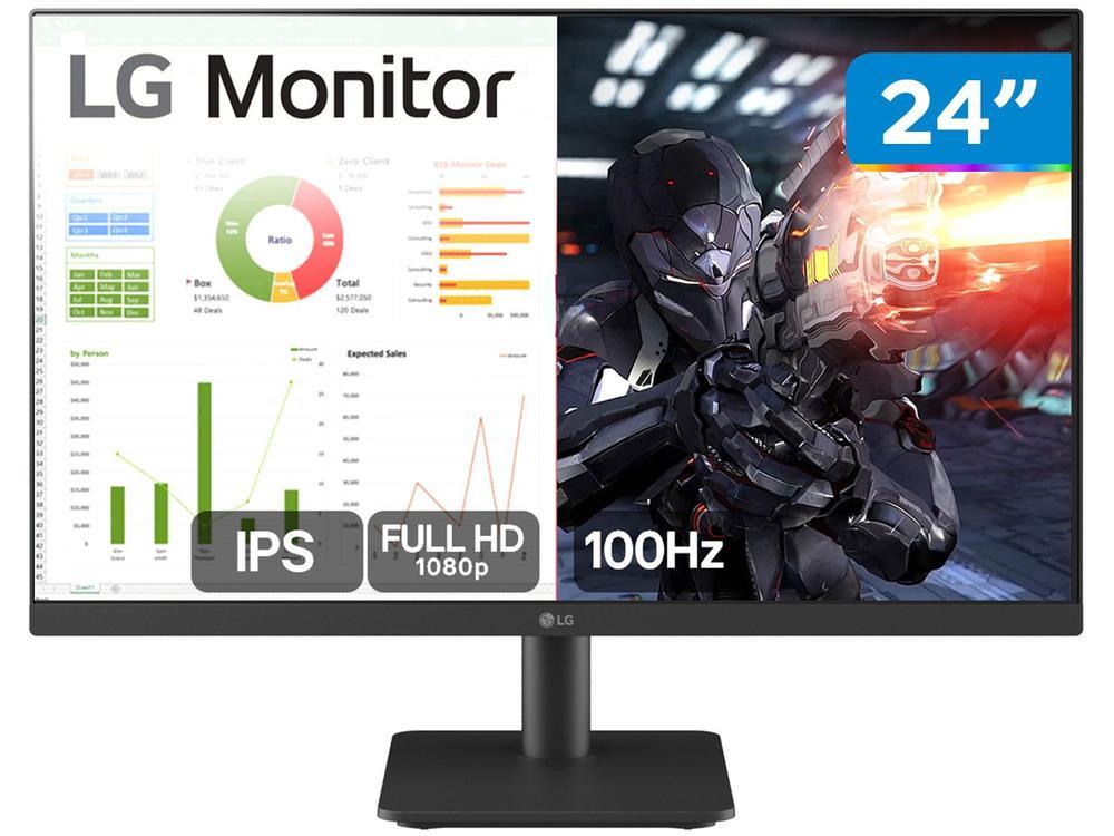 [ APP | Do Brasil | MOEDAS R$ 517 ] Monitor Gamer 100Hz Ultrawide 5ms LG 24MS500-B.AWZM 24" Full HD IPS HDMI 24MS500-B