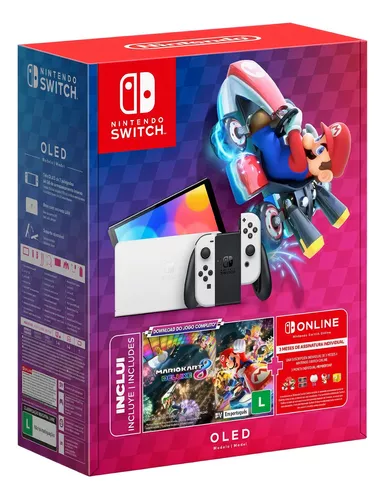 Nintendo Switch Oled 64gb Standard Com Joy-con Branco