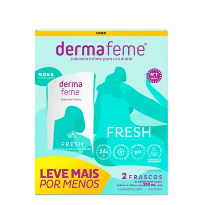 Kit Sabonete Intimo Dermafeme Fresh 200ml 2 Unidades Loprofar