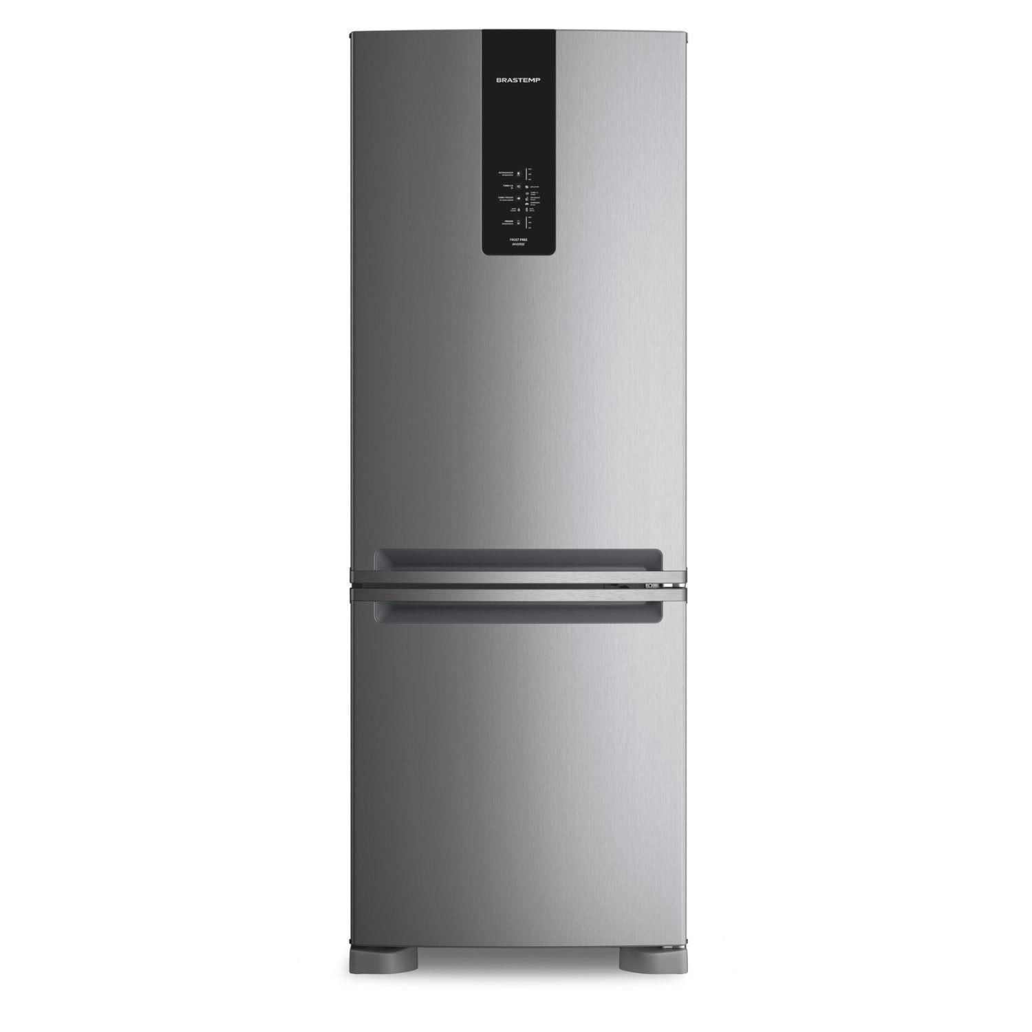 Geladeira Brastemp Frost Free Inverse A+++ 479L Inox com Super Capacidade e Smart Flow - BRE58FK