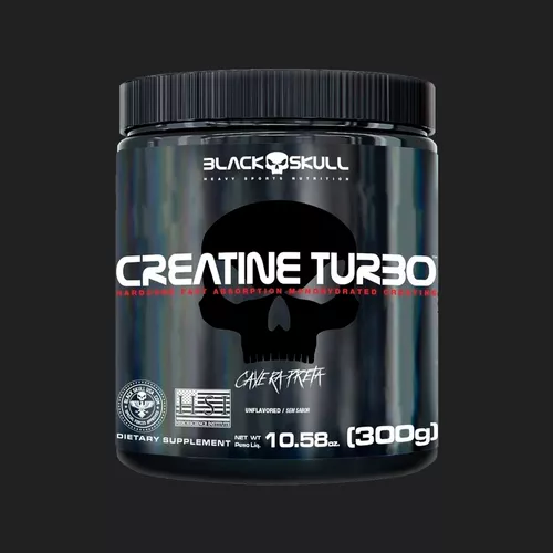 [Levando 4 ou +] Suplemento em Pó Turbo 300g Black Skull Sem sabor